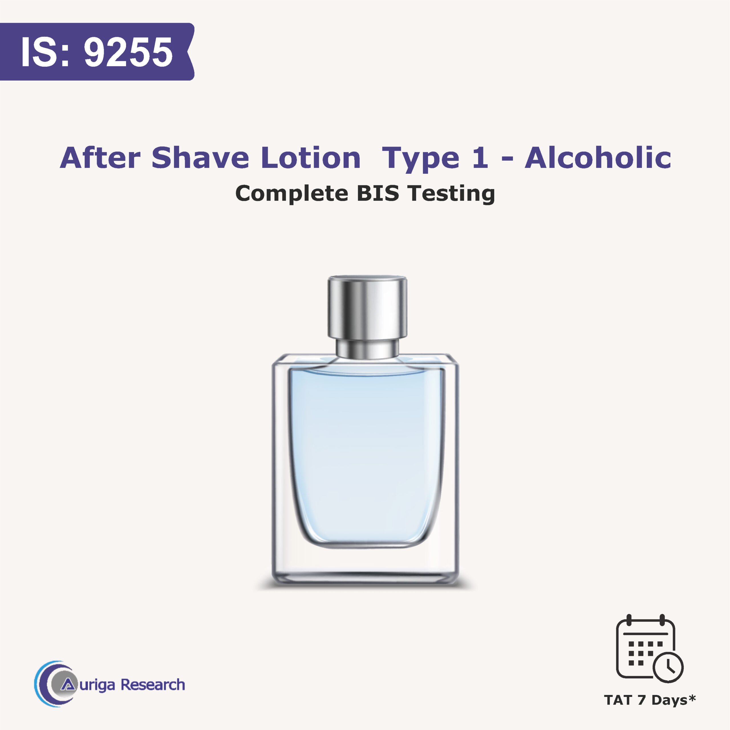 AFTER-SHAVE LOTION IS 9255:2020 Type-1 (Alcoholic)