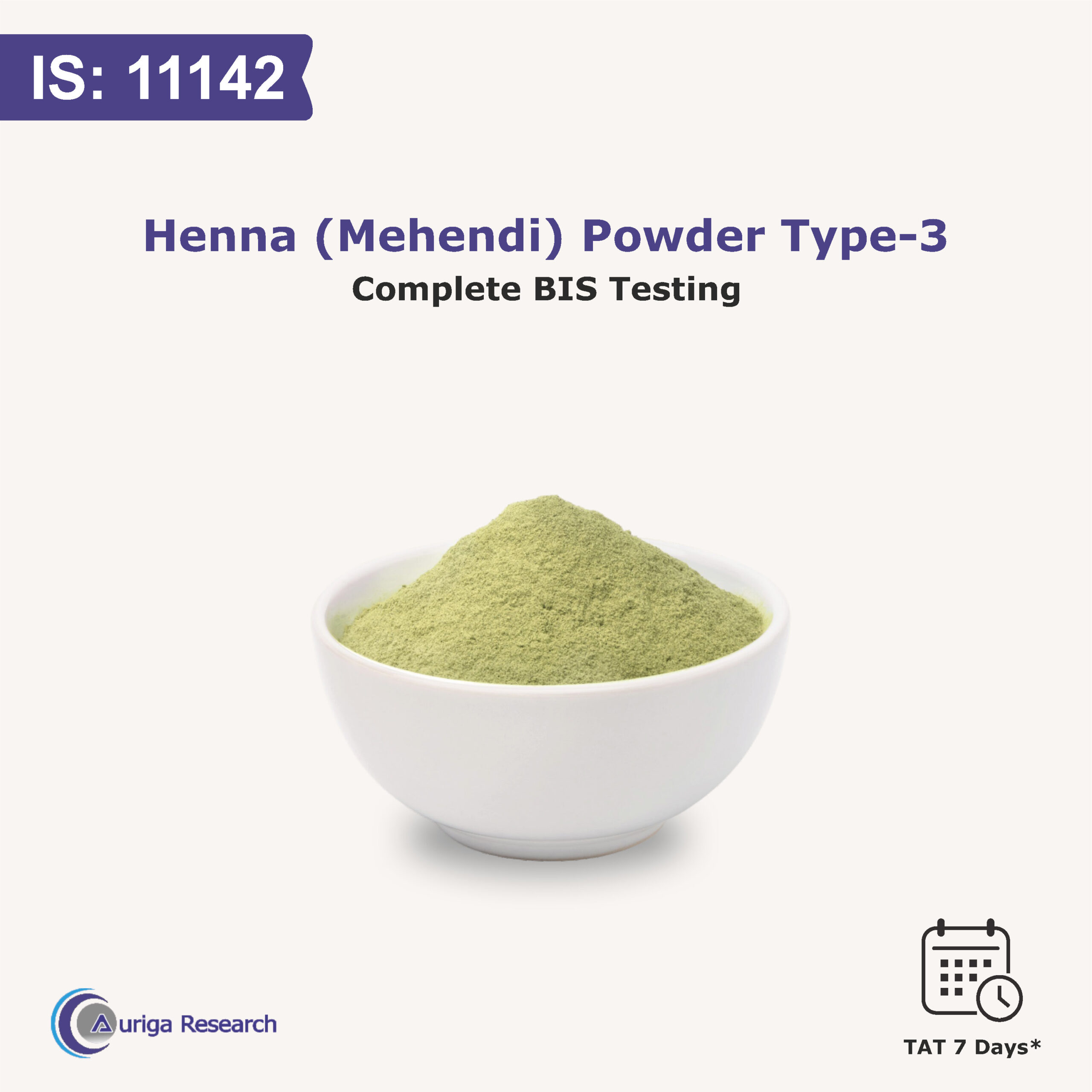 HENNA (MEHENDI) POWDER TYPE-3 IS 11142:2023