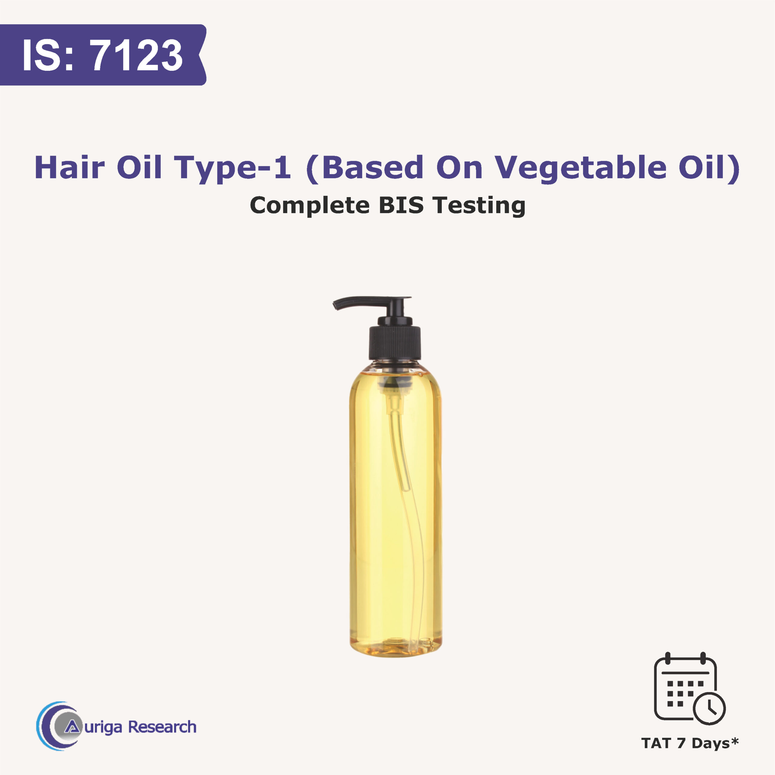 HAIR OIL TYPE-1 (Based On Vegetable Oil) IS 7123:2019