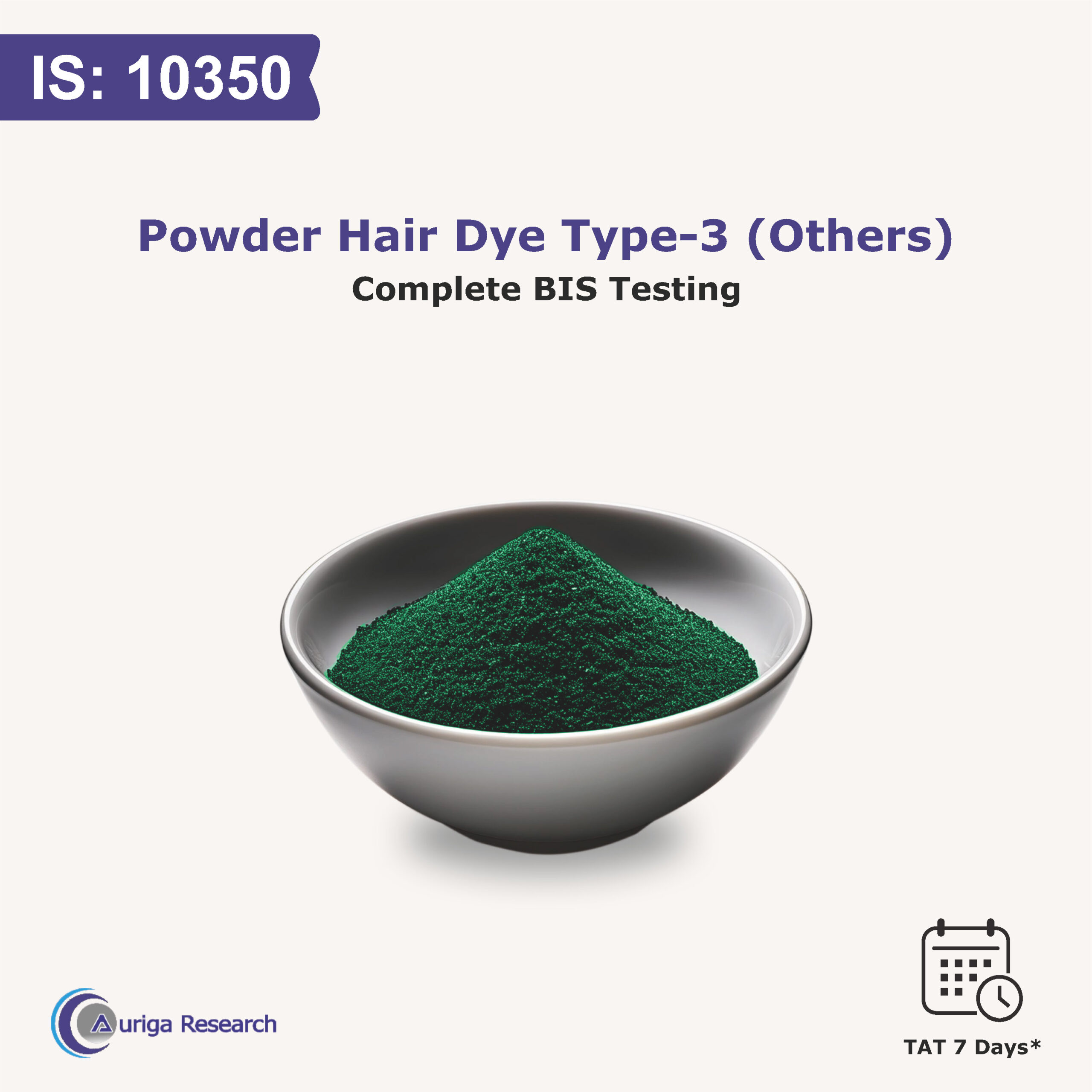 POWDER HAIR DYE TYPE-3 (OTHERS) IS 10350:2020