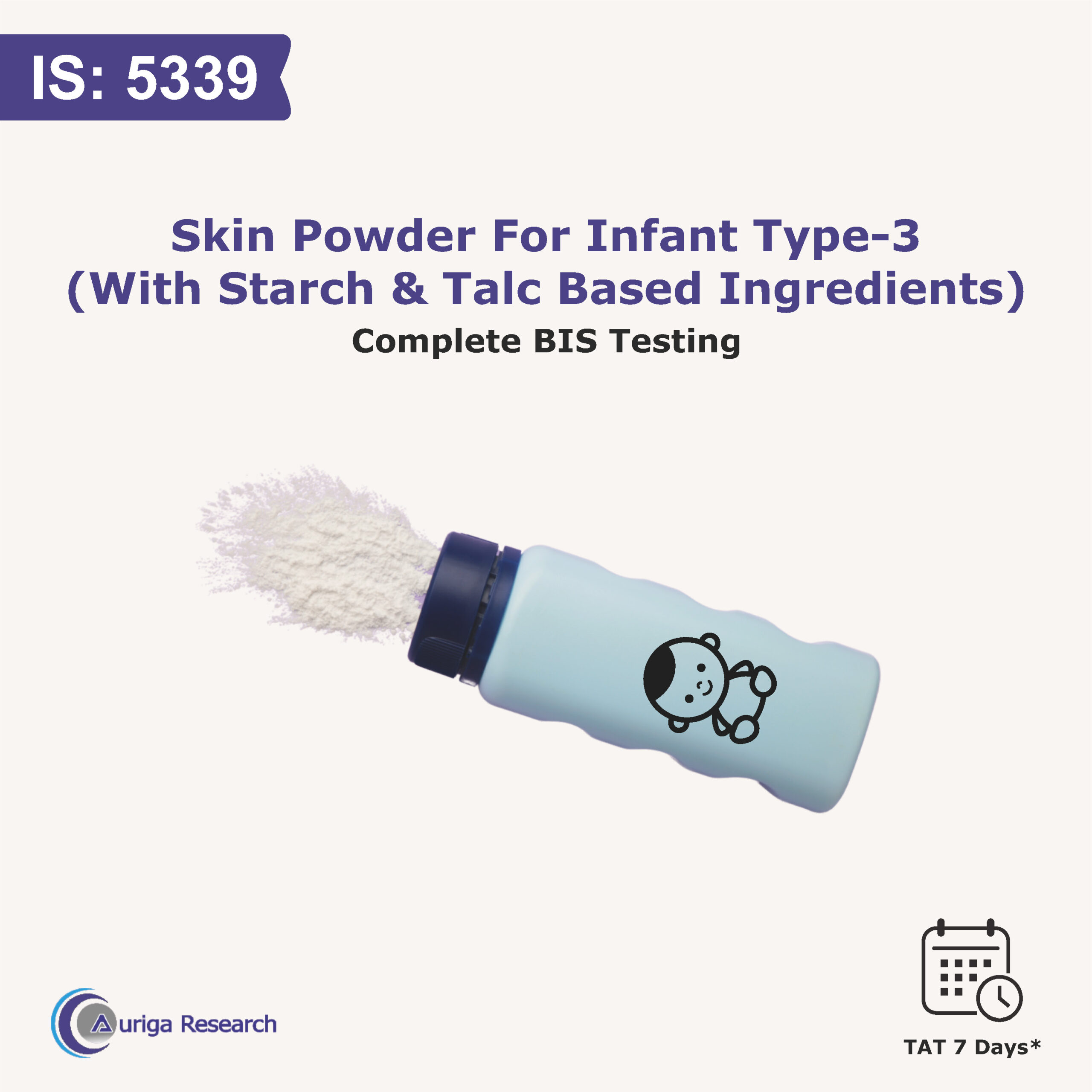 SKIN POWDER FOR INFANT TYPE-3 (With Starch and Talc Based Ingredients) IS 5339:2021