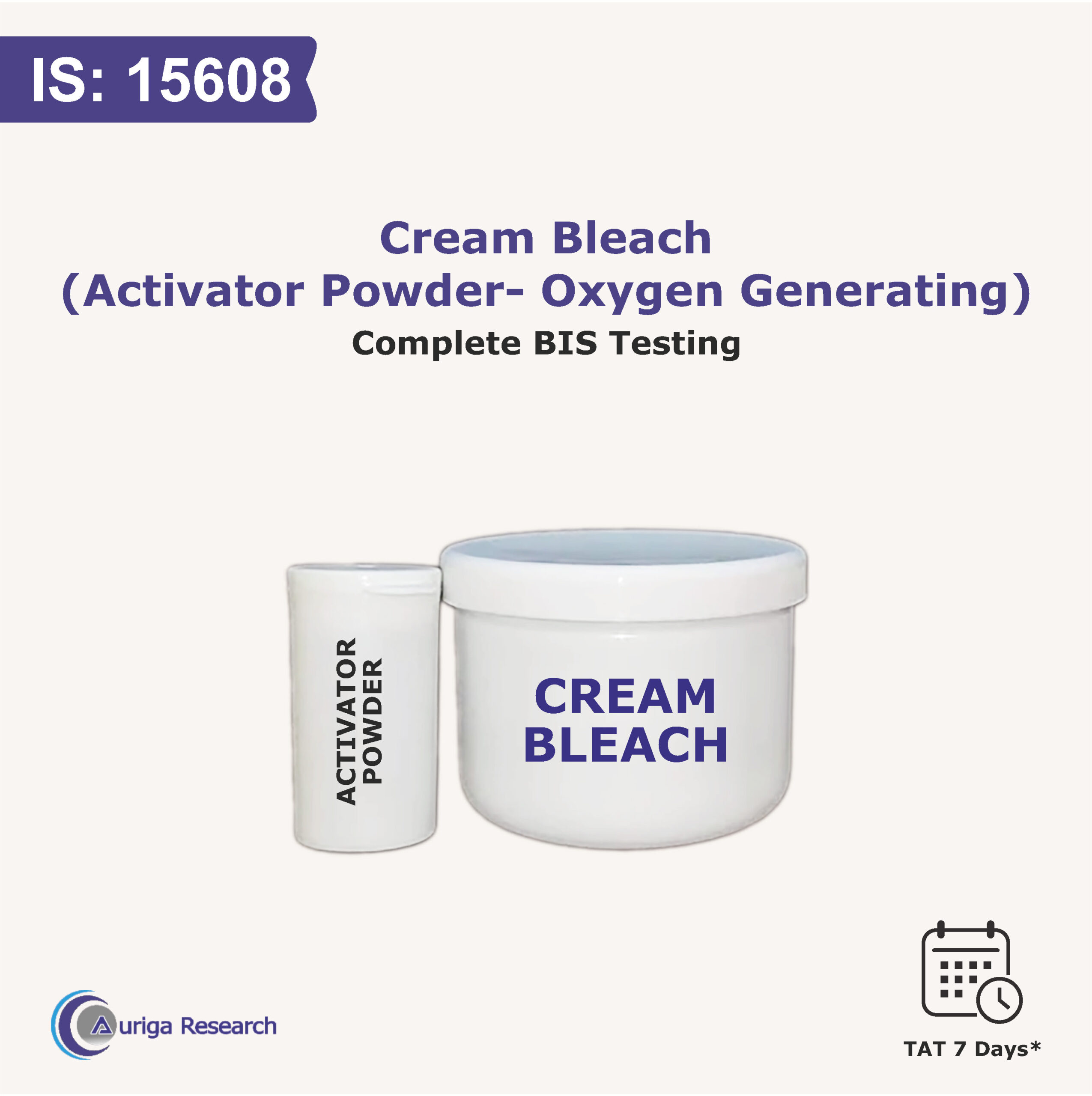 CREAM BLEACH (Activator Powder- Oxygen Generating) IS 15608:2018
