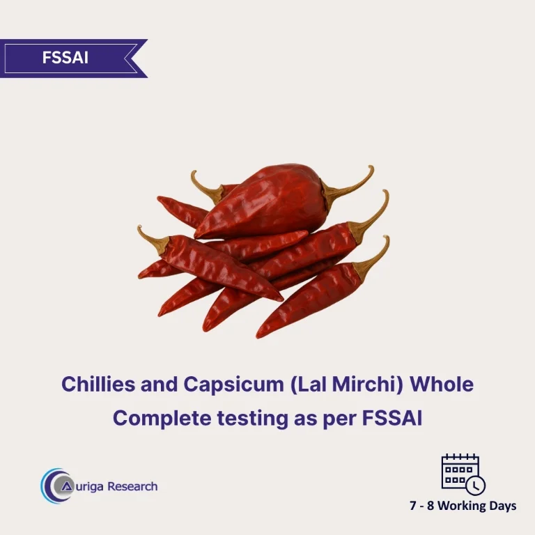 Chillies and Capsicum (Lal Mirchi) Whole Testing
