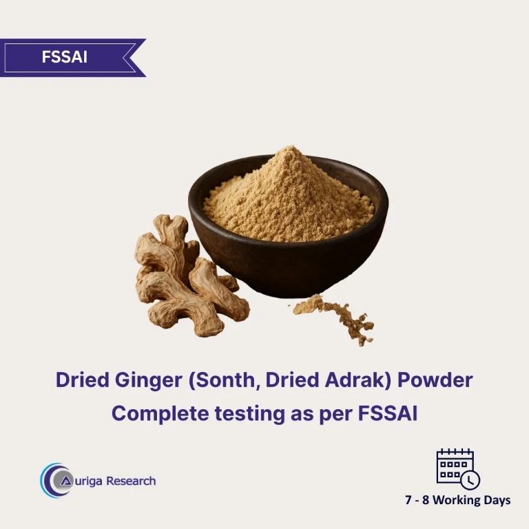 Dried Ginger (Sonth, Dried Adrak) Powder Testing