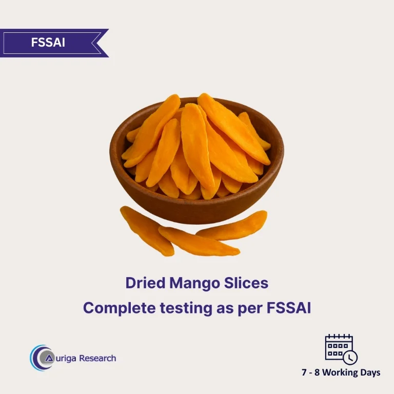 Dried Mango Slices Testing