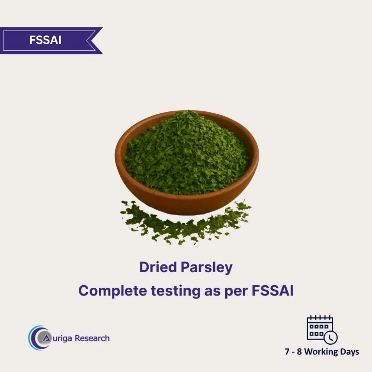 Dried Parsley Testing