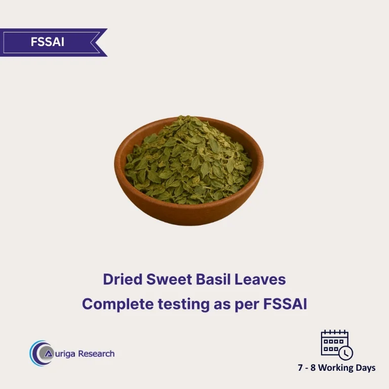 Dried Sweet Basil Leaves Testing