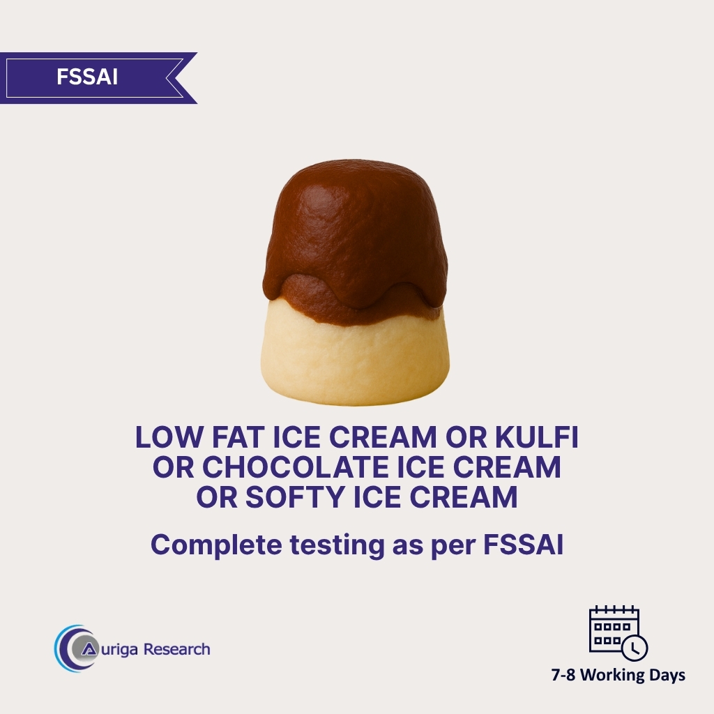 Low Fat Ice Cream or Kulfi or Chocolate Ice Cream or Softy Ice Cream Testing