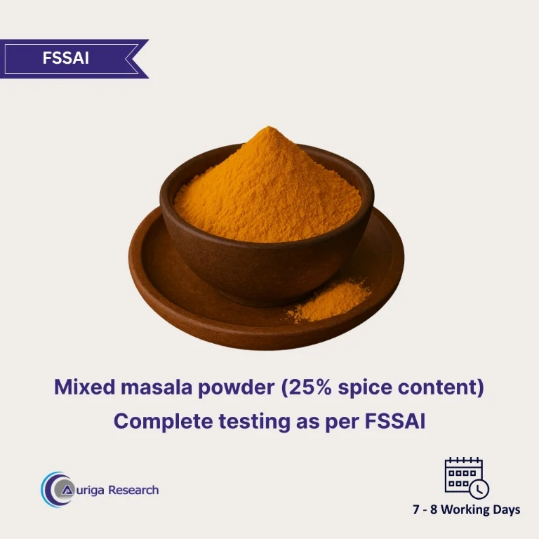 Mixed Masala Powder (25% spice content) Testing