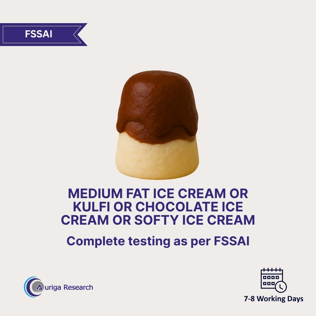 Medium Fat Ice Cream or Kulfi or Chocolate Ice Cream or Softy Ice Cream Testing