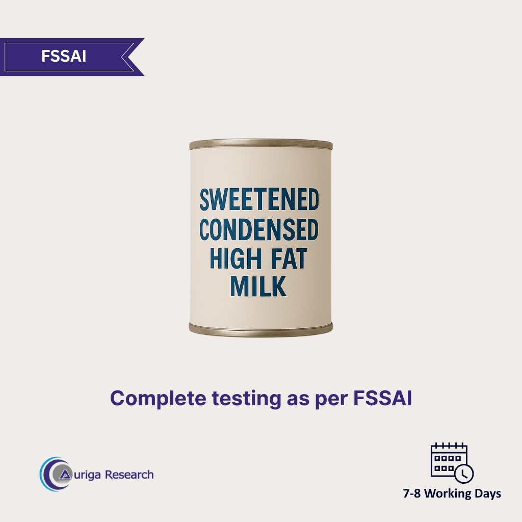 Sweetened Condensed High Fat Milk Testing