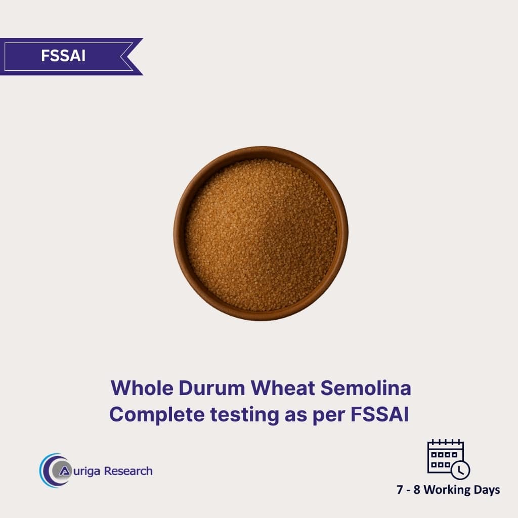 Whole durum wheat semolina
