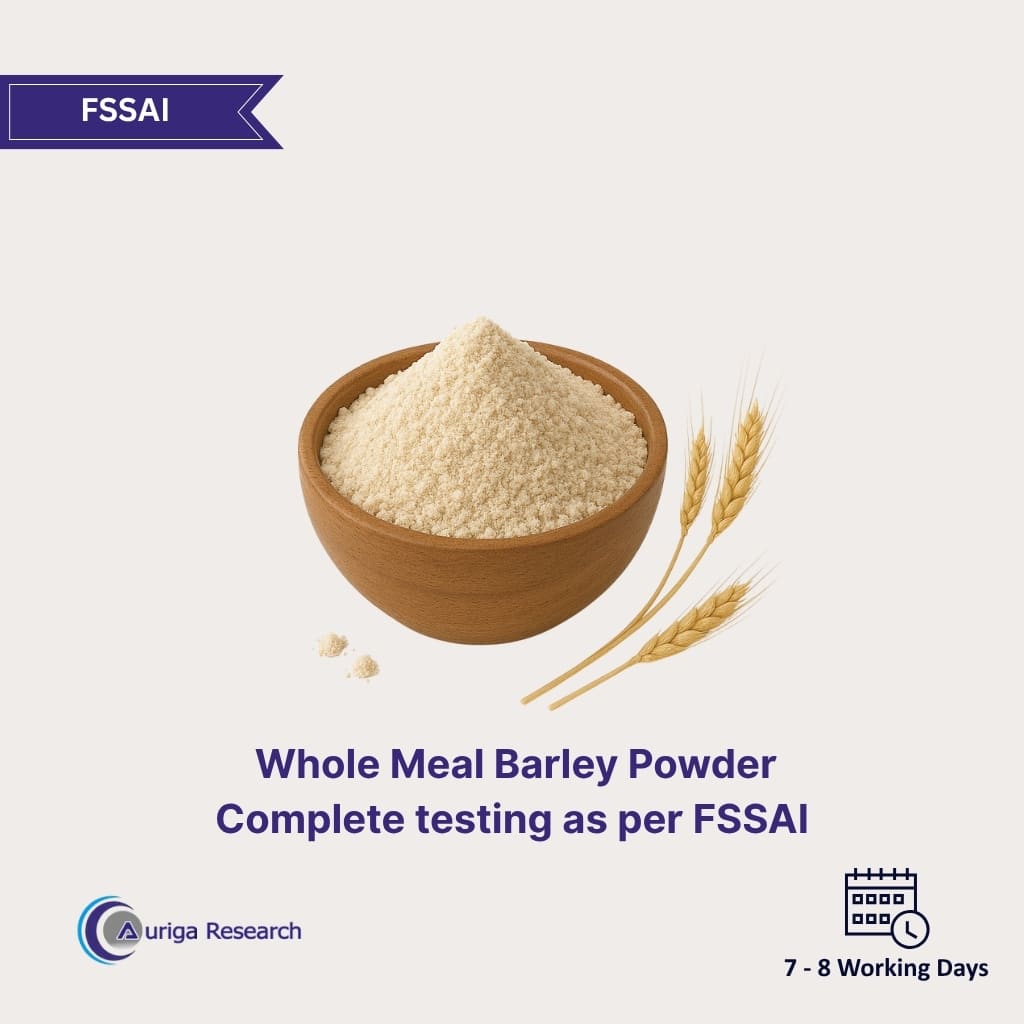 Whole meal barley powder (Barley flour or Choker yukt jau ka churan) Testing